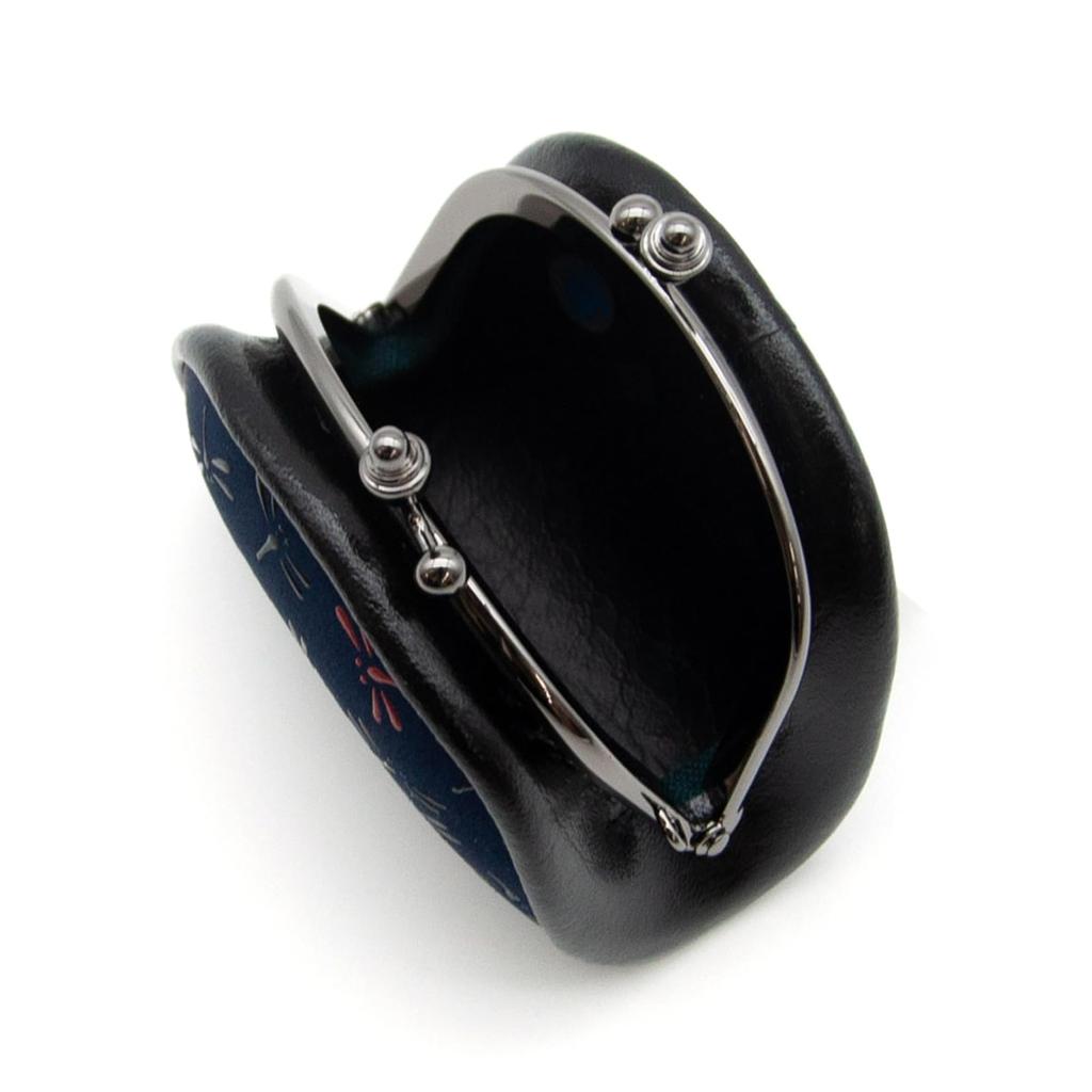 [Inden-ya] Inden-ya Inden Coin Purse, Nagomi Dragonfly Design, Traditional Craft, Koshu Inden Deer Leather, Lacquered, Original Brand (No. 7518)