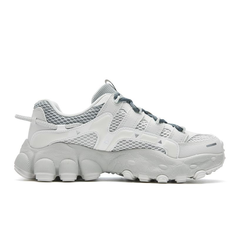 FILA PILA Slip Resistant, Breathable, And Lightweight Low top Chunky Sneakers Women's Rain Mist Gray F12W622132FNC