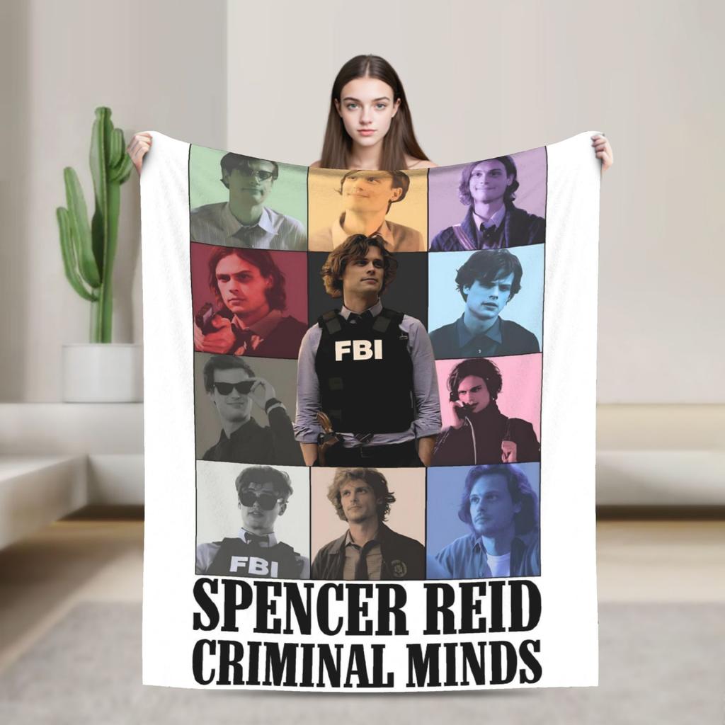 Soft Blanket Travel Criminal Minds Spencer Reid  Throw Blanket  Flannel Bedspread For Outdoor Graphic Sofa Bed Cover