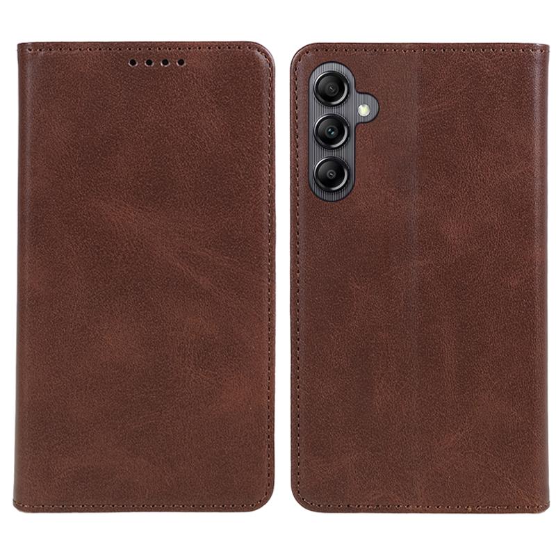 For Samsung Galaxy A56 5G Case Strong Magnetic PU Leather Phone Cover Calf Texture