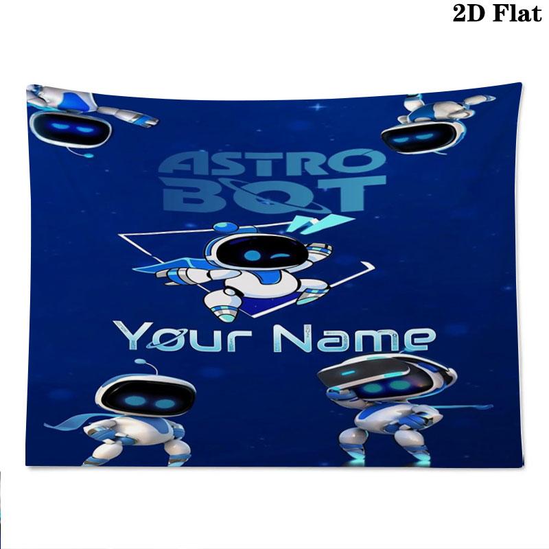 ASTRO BOT Custom Name Wall Tapestry Aesthetic Wall Hanging Printed Fabric Blanket Decorative Tapestries for Bedroom Living Room Home Decor