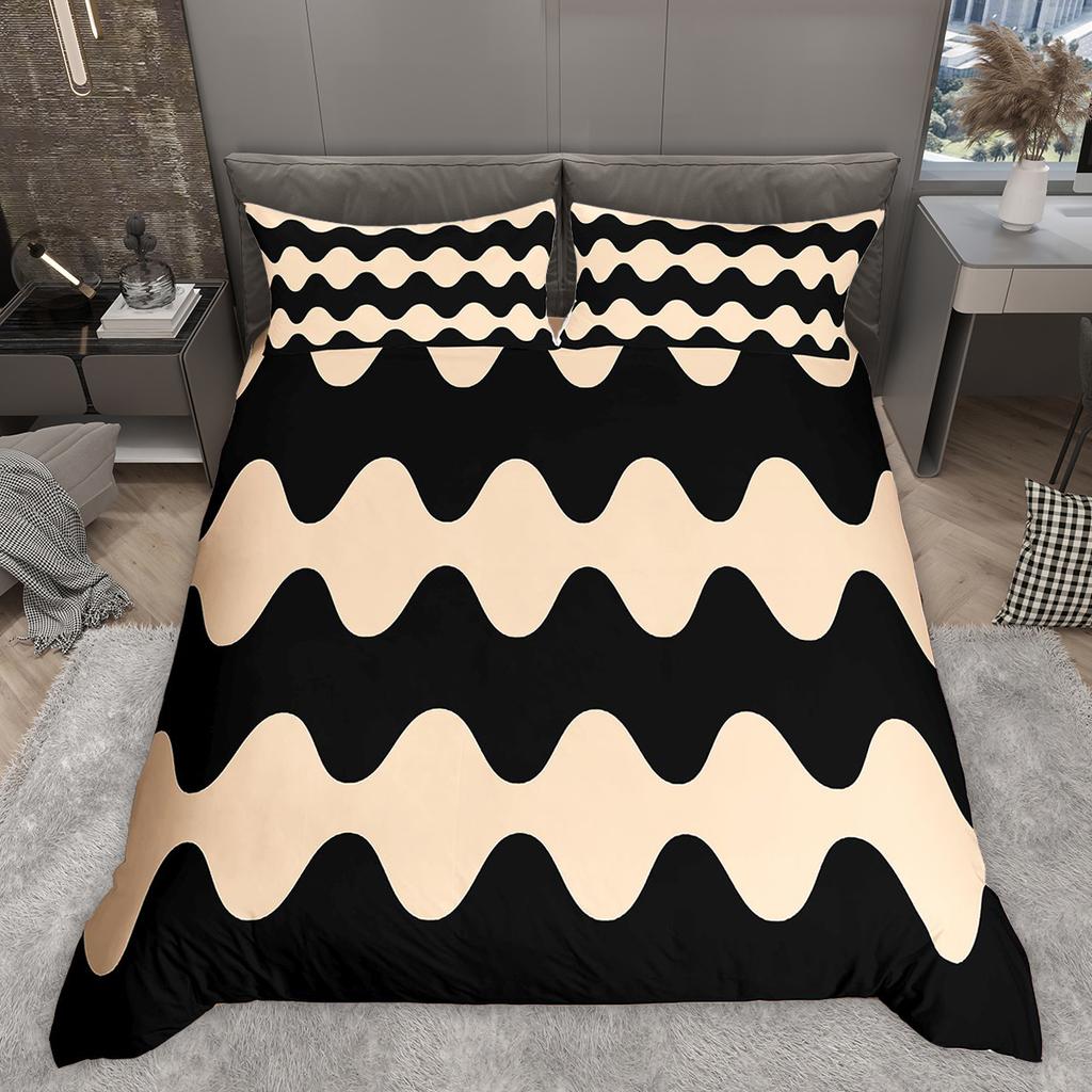 Comforter Homewish Abstract Geometric Stripe Line Bed Set Modern Contemporary Artwork Set