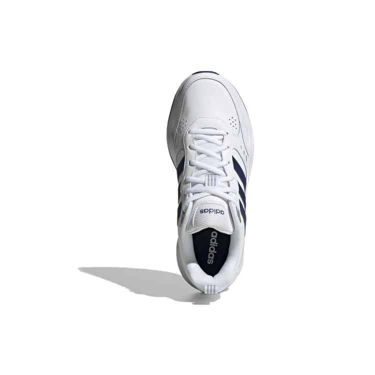 adidas Men's Strutter Cloud White Dark Blue Matte Silver Casual Shoes EG2654