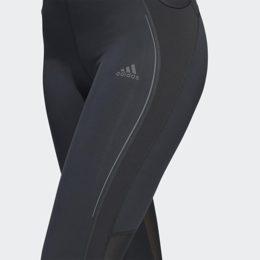 Adidas Solid Color Printed Fitness Leggings Women Leggings Gray HF4146