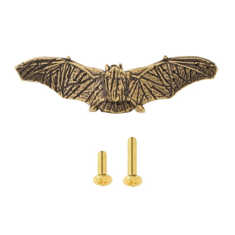 Comfort Metal Cabinet Handle Featuring Retro Chinese Style Bat Figure Good Luck Decors High Durability Not Rusts Quick Install