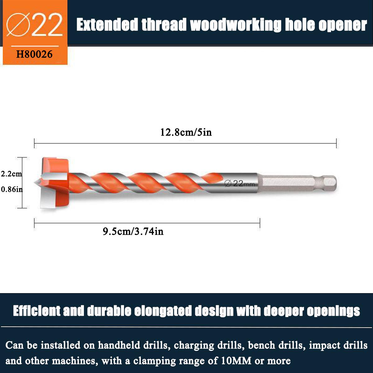 

Large Size Drill Bit Wood Boring Tools Woodworking Hole Saw Carbide Steel Hinge Cutter Tool for Wood Plastic Plywood