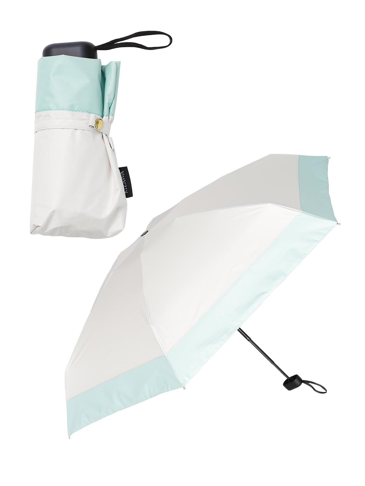 

KIZAWA Мини УФ-зонт для женщин, уровень защиты от солнца 5, водонепроницаемый, подходит для дождя или милый подарок на день, зонтик от солнца, защита, 100% блокировка,