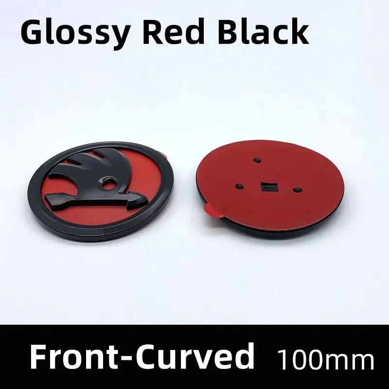 2025 Neu 100mm ABS Auto Frontemblem Heckklappenabzeichen Aufkleber für Skoda Fabia 1 2 A7 Octavia RS Superb Rapid Yeti Karoq Auto Zubehör