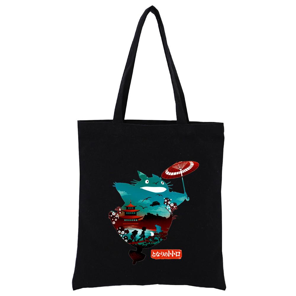 Totoro Studio Ghibli Miyazaki Hayao Cartoon Cute Anime Tote Bag Printed  Cartoon Reusable Cloth Bag Handbag Shoulder Bags acquista in modo economico  — spedizione gratuita, recensioni reali con foto — Joom