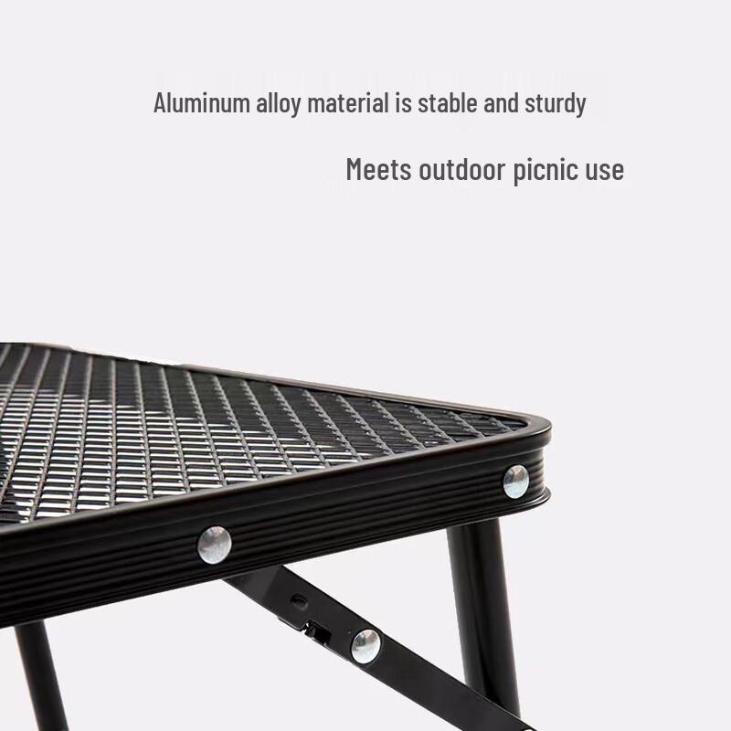 Portable Adjustable Folding Iron Mesh Table