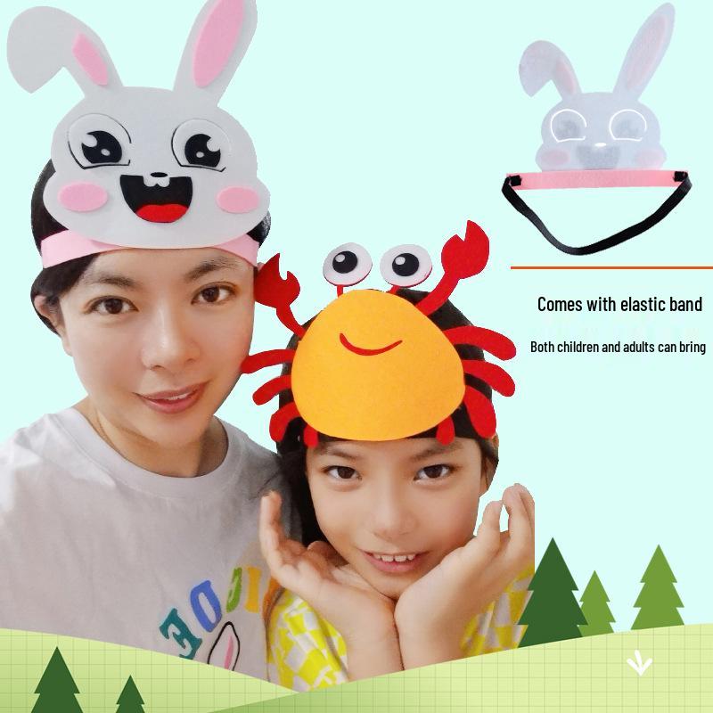Flickering Halloween Cartoon Animal Hat for Kids & Adults - Perfect for Parent-Child Performances & Costumes
