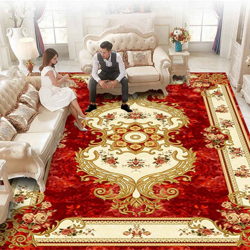 European Style Short Pile Carpets for Living Room Decortion Rugs for Bedroom Decor Carpet Home Washable Rug Floor Mats for Home