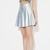 Women Autumn Winter High Waist Zipper Pu Slimming A Line Skirt