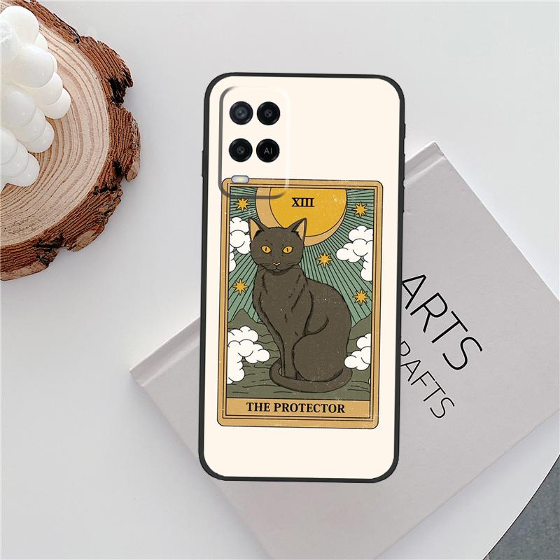 Tarot Card Cute Art Cats Case For Oppo A96 A58 A18 A38 A78 A98 A17 A77 A80 A40 A60 A16 A76 A74 A94 A54 A15 A57S Cover