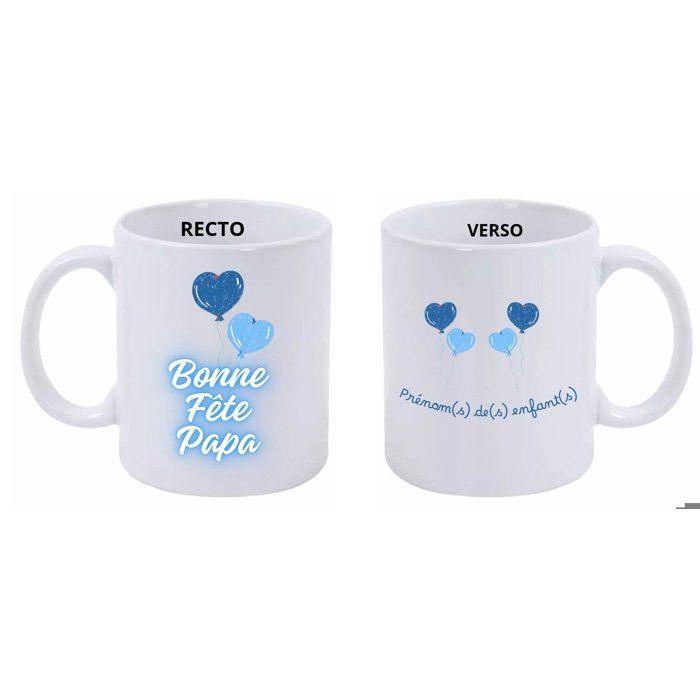 Mug - Bonne Fête Papa - Céramique - 325 ml - Compatible Micro-onde - Lave-Vaisselle