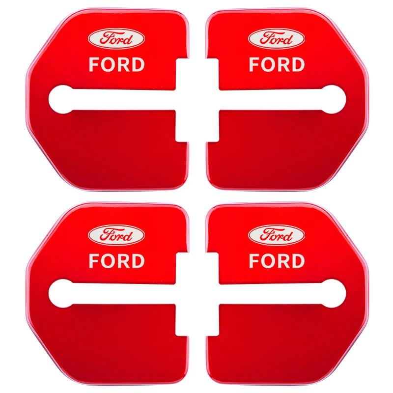Adesivo per Auto 4pz Copertura Decorativa di Protezione Serratura Porta Emblema custodia per Ford Kuga Territory Focus RS Escort Fiesta Mondeo Accesso