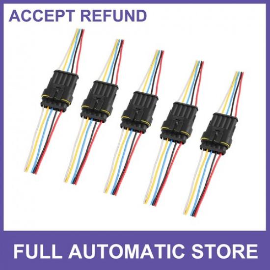 

5pcs 5 P Way Car Waterproof Electrical Wire Cable Automotive Connectors