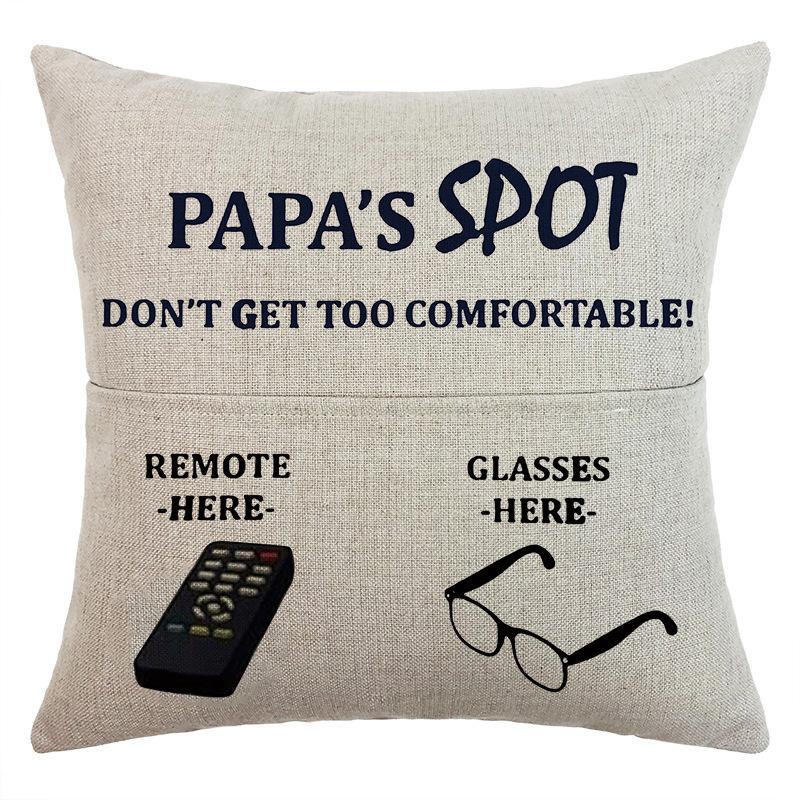 

Christmas Pillow Pocket Linen Short Plush Pillow Lumbar Cushion New Nordic Sofa Holiday Pillow Case 45 * 45Cm pillowcase (excluding core)