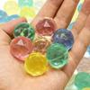 5pcs Fun Diamond Bounce Ball Rainbow Color Children's Elastic Rubber Ball Floating in Water Gemstone Twister Toy Gift