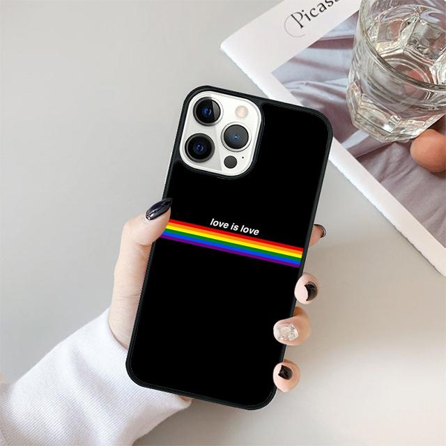 Gay Lesbian LGBT Rainbow Pride Phone Case Cover For iPhone 17 Air 15 16 Pro Max 14 13 12 11 Pro Max Plus Coque