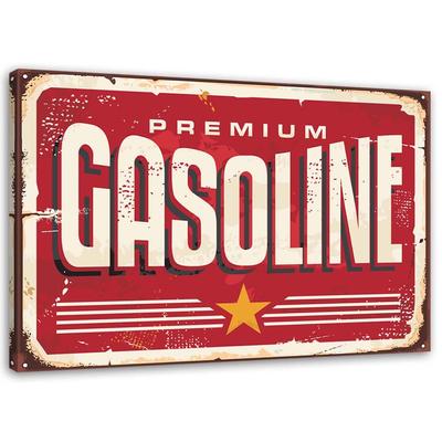Canvas Print Retro Sign Gasoline
