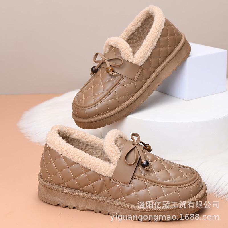 

Cotton shoes non-slip warm shoes fluffy shoes winter piled thickened Doudou shoes cold 41