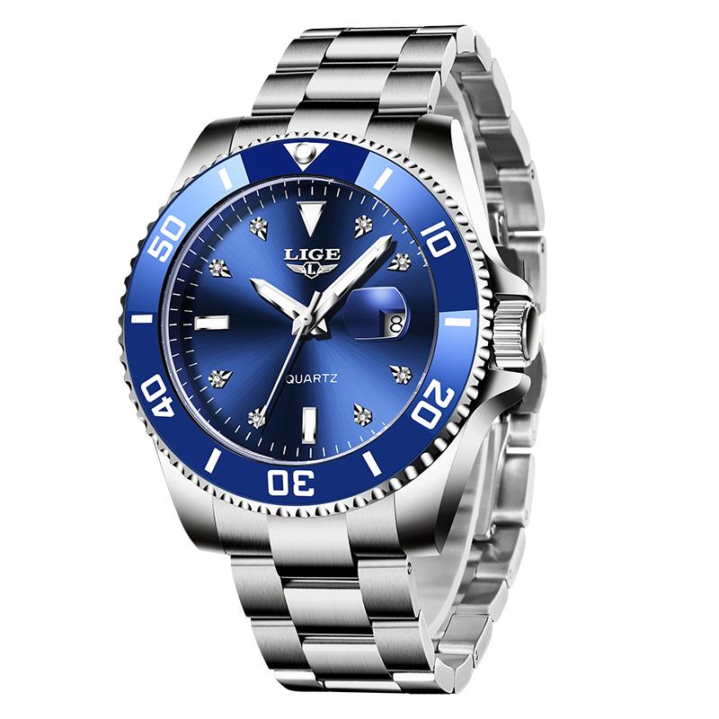 LIGE Neu Top Marke Luxus Männer Uhr Mode Lässig Wasserdicht Datum Uhr Quarz Uhren