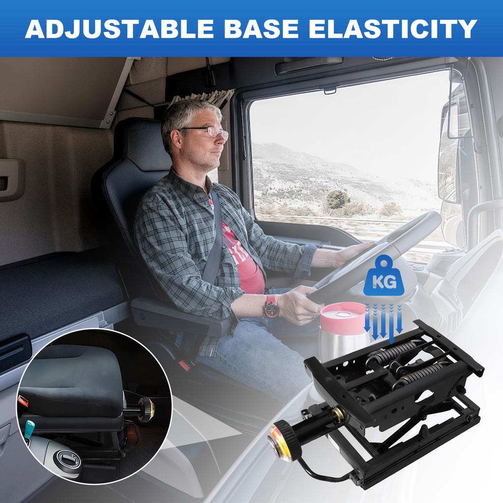 Neue LKW-Federungsbasis mit vorderem Griff Mechanische Federungsbasis LKW-Sitz Mechanische stoßdämpfende Basis für Wohnmobil-LKW-Nutzung