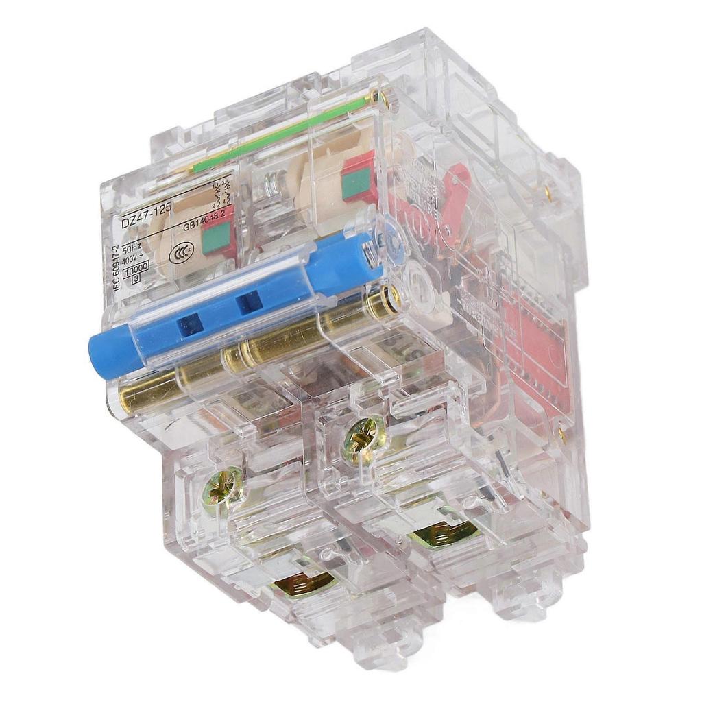Transparent Circuit Breaker 2P High Sensitivity Easy Observation Circuit Breaker Air Switch for AC Systems 400V 80A