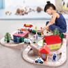 70-Piece Wooden Train Track Set for Ages 2-7: Interactive Educational Toy