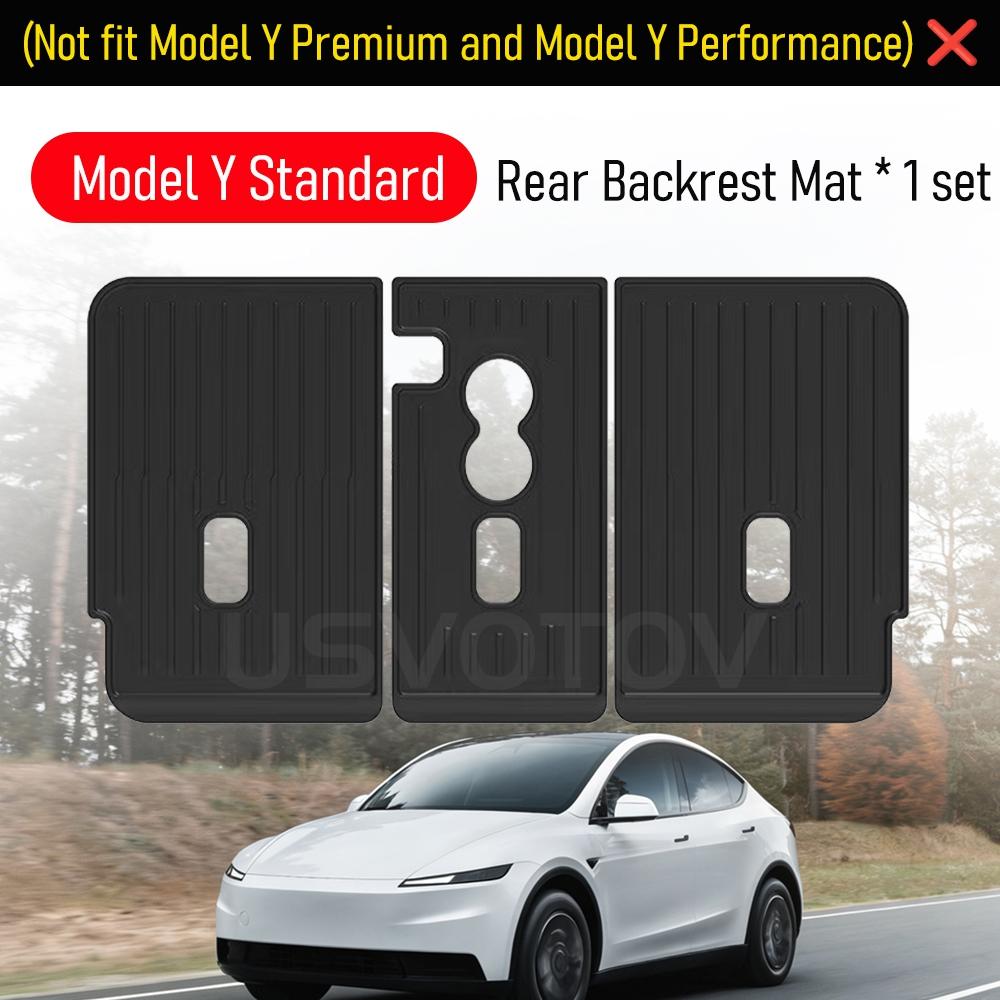 Floor Mats for Tesla Model Y Standard  2026 Trunk Mat Cargo Liner Backrest Mats Accessories [Not Fit Premium and Performance]