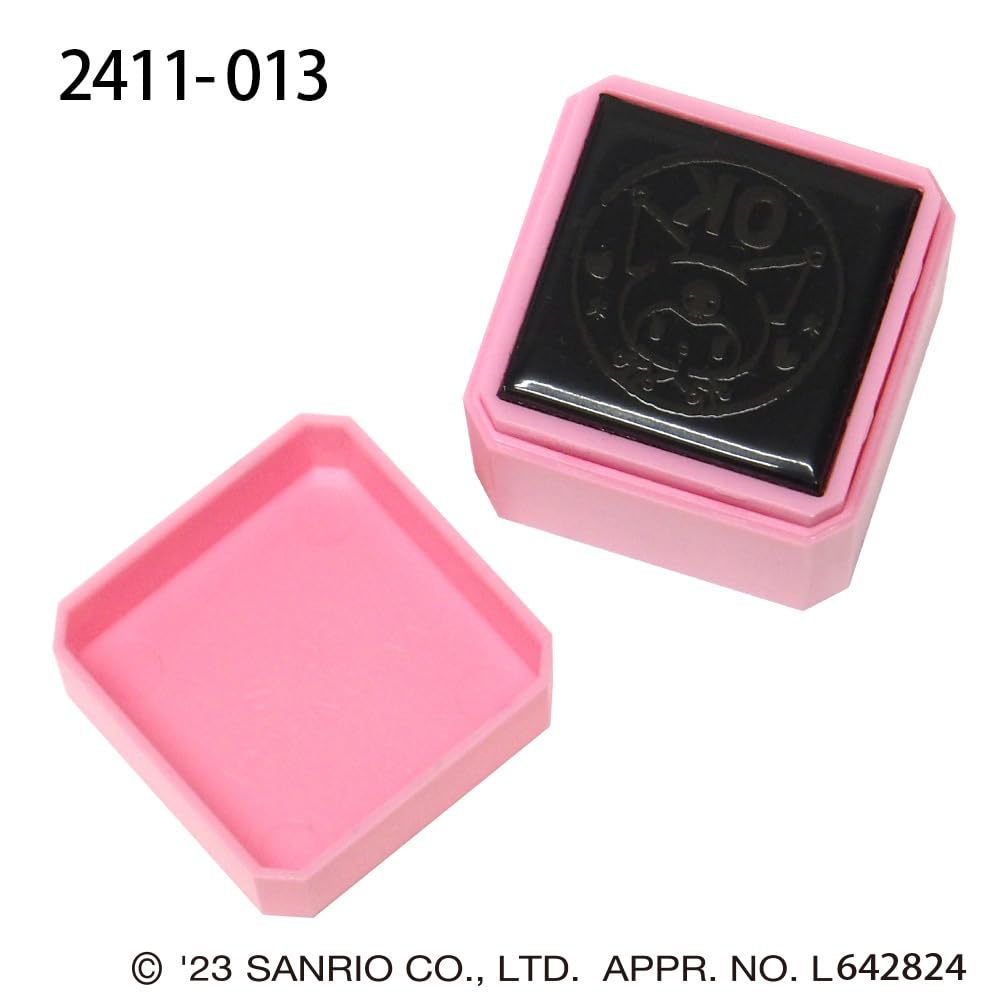 Kodomonookao Stamp Sanrio Characters Penetration Stamp SQ Kuromi/OK 2411-013