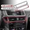 Real Carbon Fiber For Compatible Vehicle Q5 2009 2010 2011 2012 2013 2014 2015 2016 Car Center Console Air Outlet Sticker Trim Accessories.