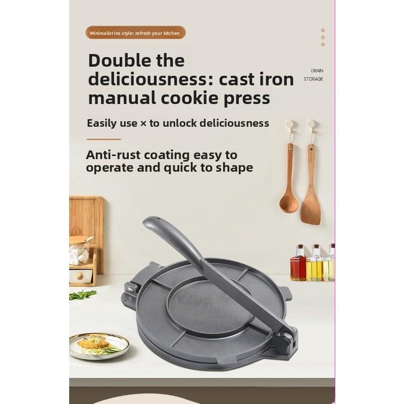 20cm Aluminiumlegierung Manuelle Tortilla-Presse Handbetrieben Teigformmaschine für Mexikanische Mais-Tortilla und Pfannkuchenpressen