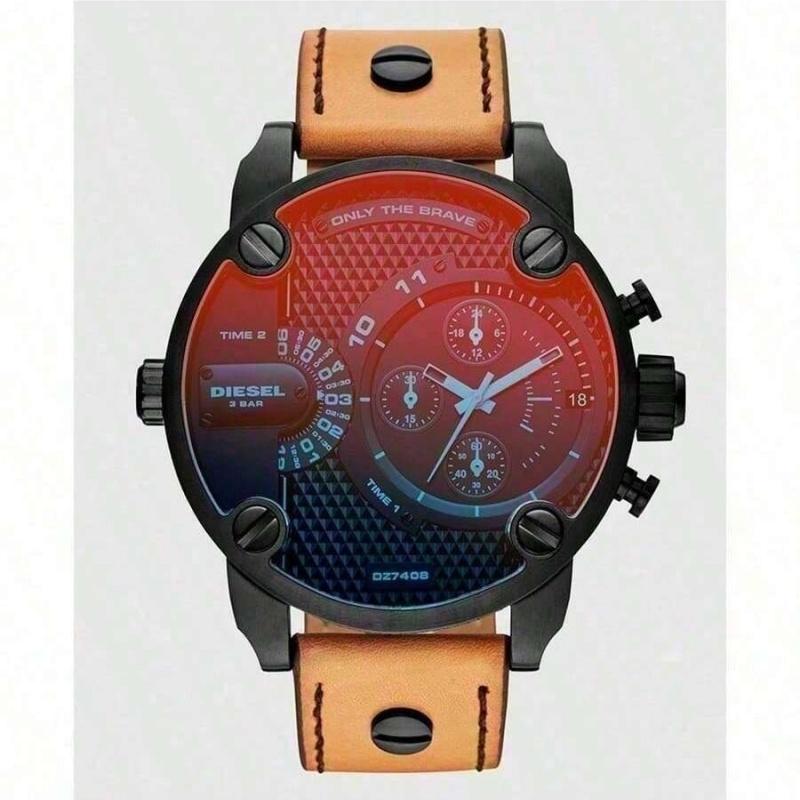 Diesel men s quartz chronograph watch black DZ7408 чёрный