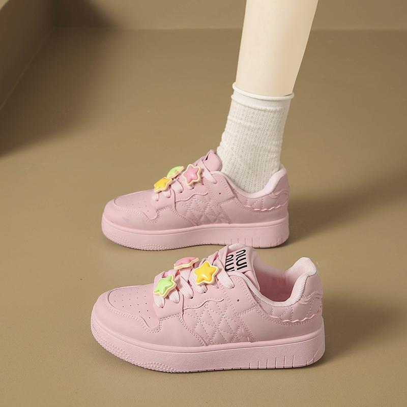 

Модные женские милые кроссовки CRLAYDK, повседневные, для скейтбординга, модные, низкие, конфетных цветов, белые туфли, спортивные, для ходьбы, тренировочные, противоскользящие, для тенниса 35