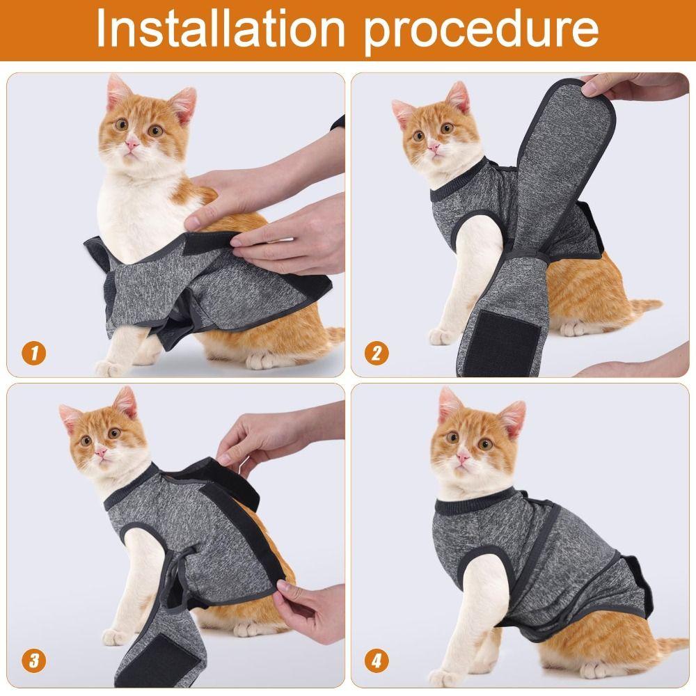 Pet Coat Self-Adhesive Anxiety Jacket Adjustable Post Operative Wrap Shirt Anxiety Vest Stress Relief