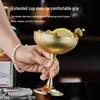 Creative High-Stemmed Stainless Steel Cocktail and Ice Cream Glass