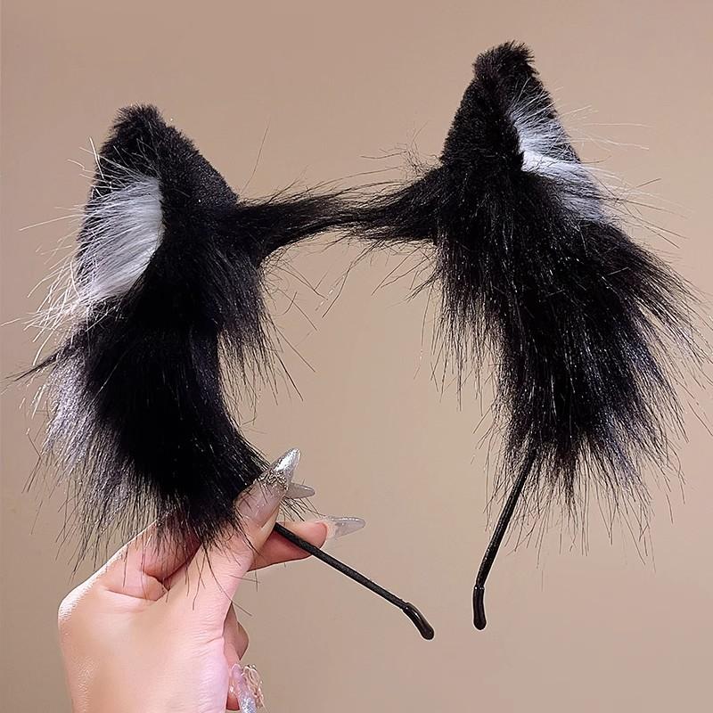 

Cat Ear Role Playing Women s Headband -2026 New Cute Face Wash and Photogenic Decorations Interesting and Beautiful білий