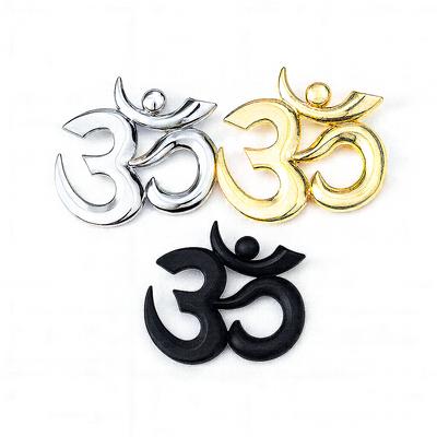 Noizzy Aum Om Yoga Sign Car Sticker 3D Metal Auto Emblem Mantra Badge Black Chrome Decor Accessories for Women Exterior Styling