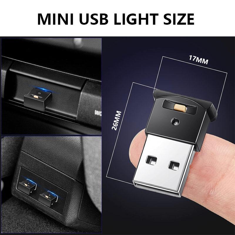 Mini USB Atmosphere Lights LED RGB Car Ambient Light Lighting Night Lights Portable Colorful Auto Interior Neon Decorative Lamp