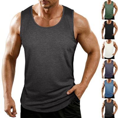 Débardeur Sport sans Manches Homme Respirant Coupe Ajustée Sous-vêtement Poche Haut Gilet