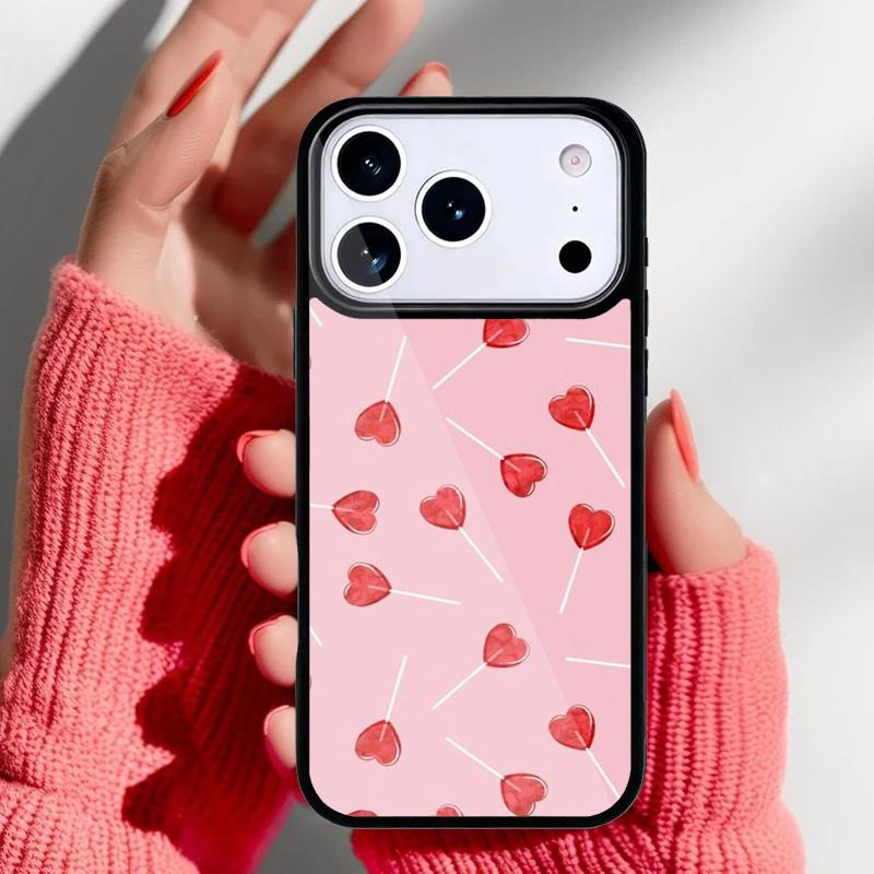 Red Lollipops Phone Case for iPhone 17 Air 16e 15 14 13 Pro Max Back Cover for 12 11 Pro Coque