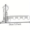 2pc Travel Folding Hanger Bold Multi Functional Wall Mounted Five Hole Hanger Portable Student Indoor Hanger for Business Travel