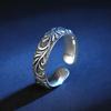 Adjustable Unisex Vintage Motif Ring In Plated Copper Finger Statement Jewelry