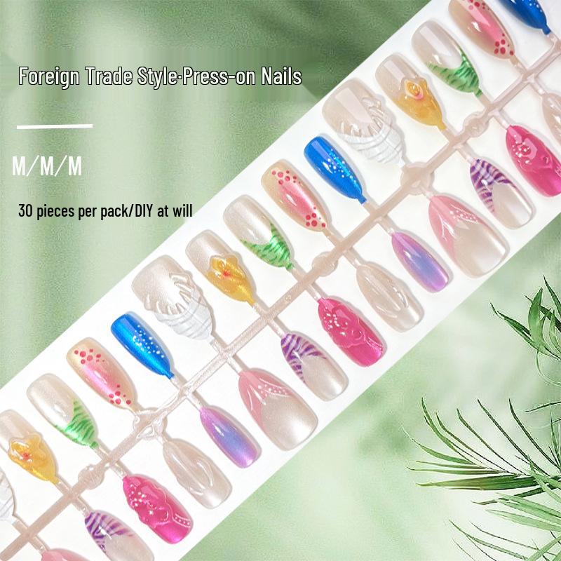 

Shibuya Gal Dopamine Summer Blush 3D Nail Art Patches Sunset Neon - All M