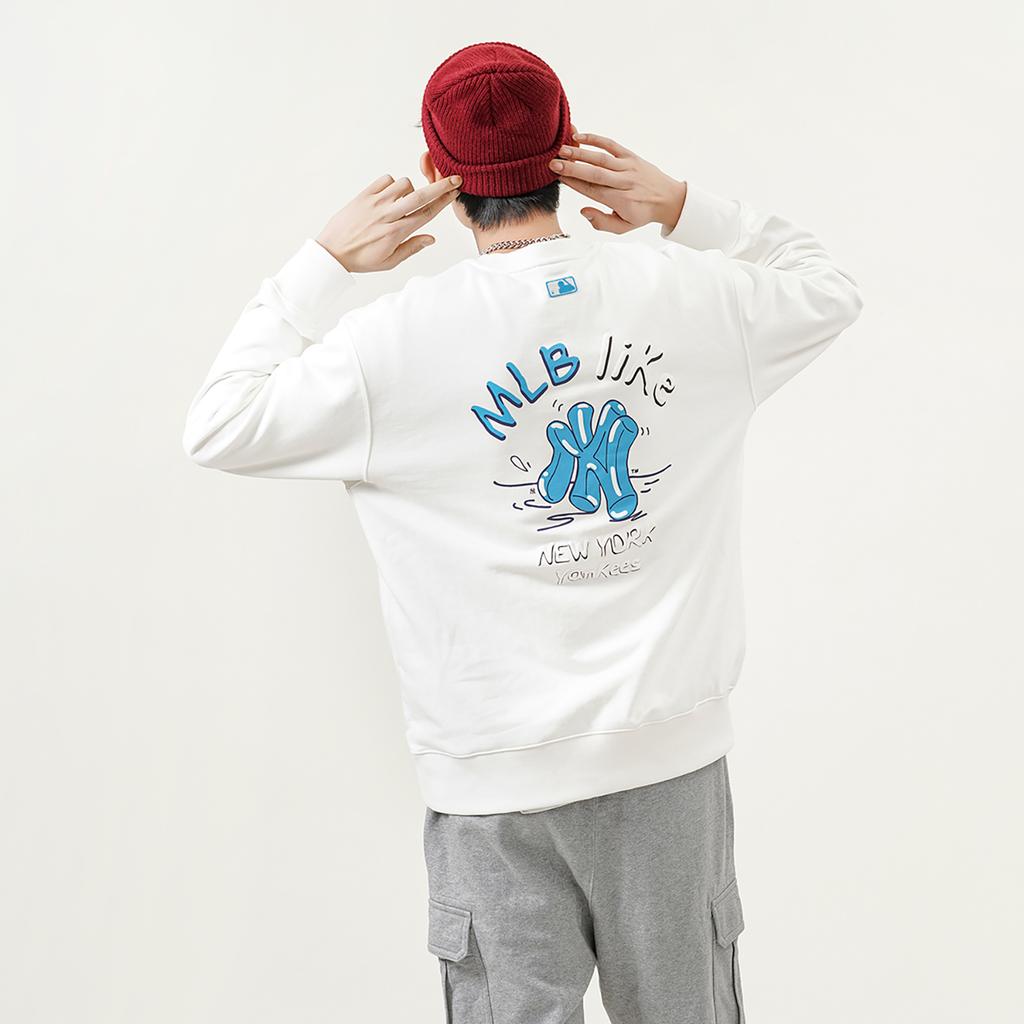 New MLB New York Yankees Sweatshirts Unisex Ivory White 3AMTL0221-50IVS