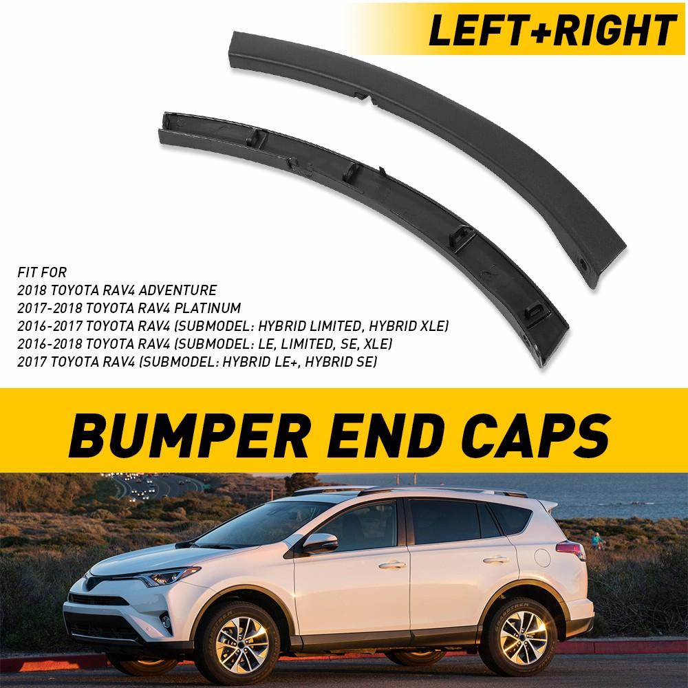

2Pcs Car Front Bumper Wheel Fender Molding Trim Eyebrow Protector for Toyota RAV4 2016 2017 2018 521120R050 TO1291108 521130R050 чёрный