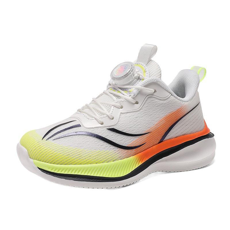 Breathable running mesh medium and older children's rotating buckle new children's shoes boys sports shoes spring and autumn 2025 boys shoes