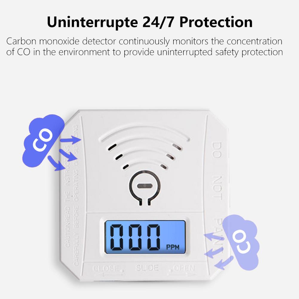 Electrochemical Sensor Carbon Monoxide Gases Leakage Detector Unit 3 Digit LCD Display Sound and Light Alarm LED